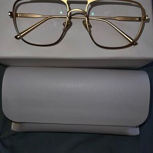 Elisa Johnson Jane in Gold Metal Optical Lenses